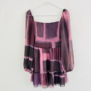 Wilfred Orchid Tempest Smocked Mini Dress Small